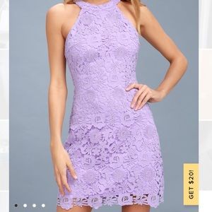 Love Poem Lavender Lace Mini Dress